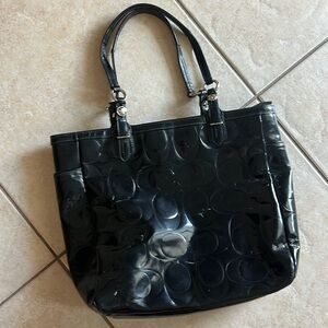 Black coach tote